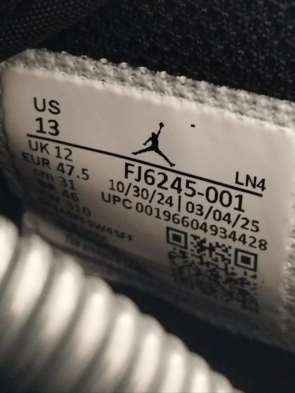 Pre-owned 2025 Jordan 1 Low Cleats